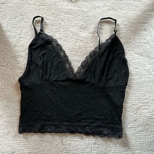 Lace Black Tank Top
